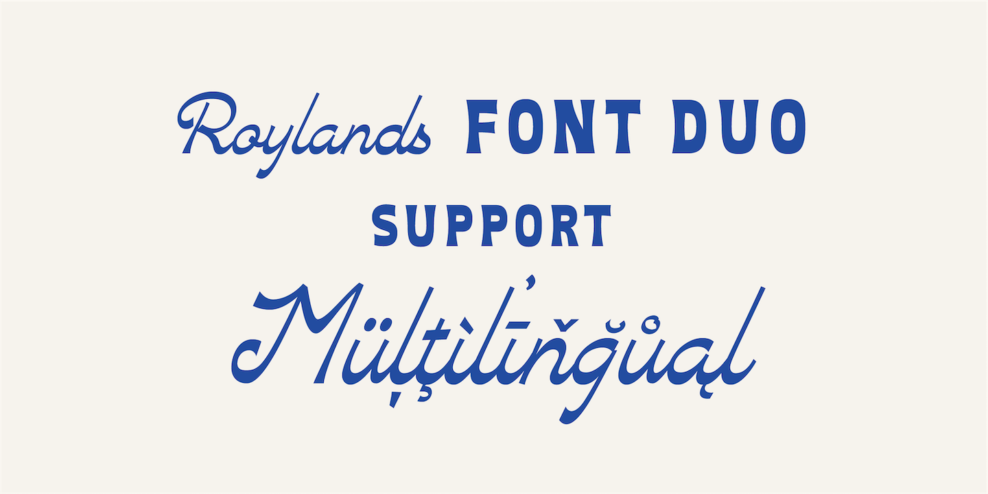 Пример шрифта Roylands Font Duo Script
